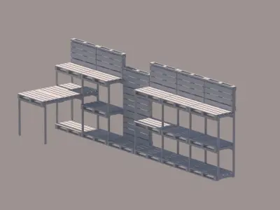 Pallet furniture 3D model purchase
