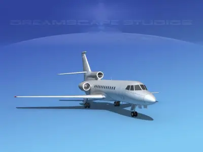 Dassault Falcon 900 Bare Metal 3D model