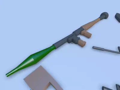 Low Poly Gun Pack - Optimized Weapons Low-poly 3D model