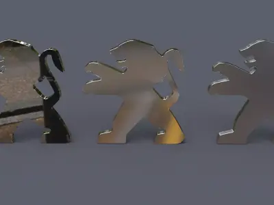 Peugeot Logo Free 3D model