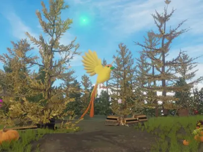 Low poly Yellow Bird Free low-poly 3D model