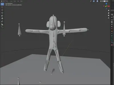 Sock Monkey Low-poly 3D model