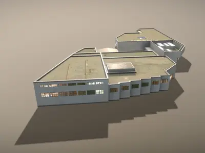 Building LOWI Innsbruck Shop Low-poly 3D model