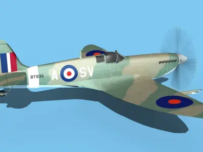 Supermarine Spitfire MkXII V04 3D model
