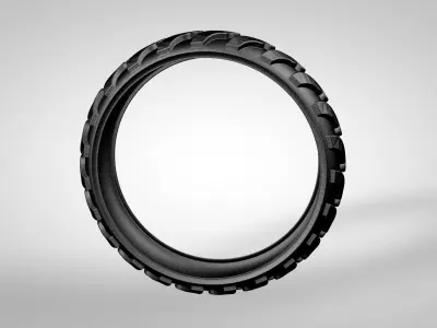 Tractor Excavator Tyre 3D model