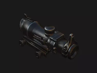  optical sight ACOG Low-poly 3D model