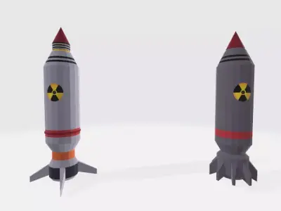 Free Nuclear Missile Free low-poly 3D model