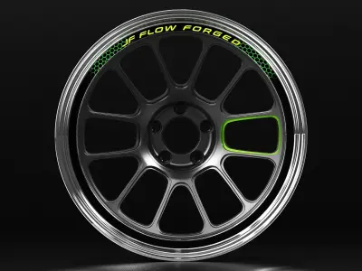Viper Flow Forged Wheels Low-poly 3D model