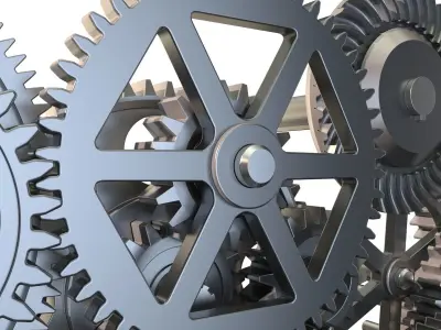 Gear mechanism set 3D model