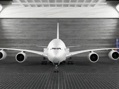 Airbus A380 3D Model Ultra Realistic Exterior Full Interior 3D model