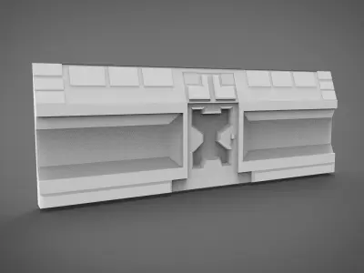 sci-fi wall architect kitbash 2 3D print model