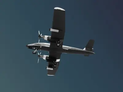 light attack aircraft FMA IA 58 Pucara 3D model