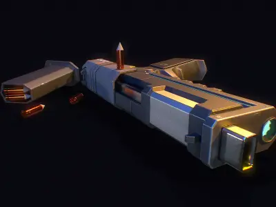Sci-Fi Pistol Game Ready PBR Low-poly 3D model