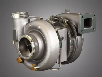 Turbocharger - Diesel Engine 3D model