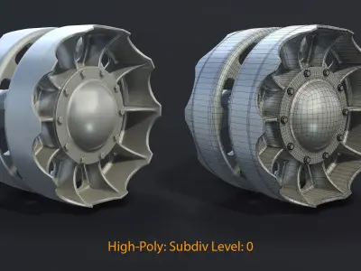 T-55 Rear Idler 3D model