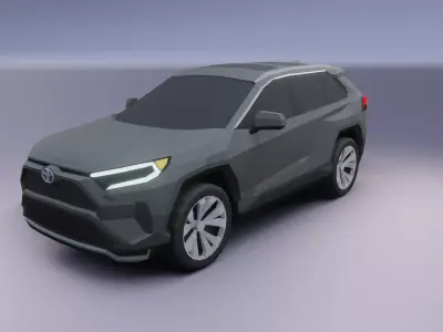 Toyota RAV 4 2021 low poly 3D model Low-poly 3D model