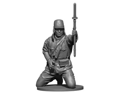 Japan Soldier ww2 3D print model