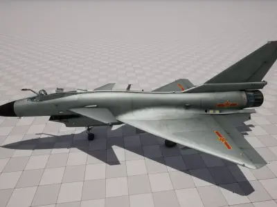 Rigged Chengdu J-10 Fighter 3D model