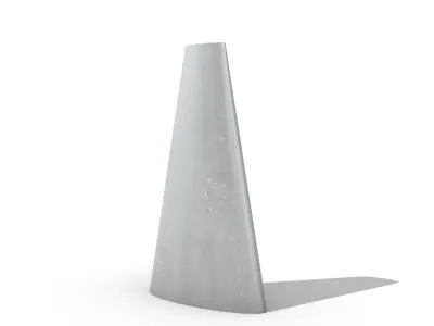 Aluminium Fin Shaped Bollard 3D model
