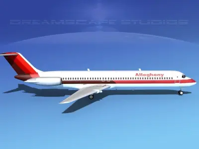Douglas DC-9-50 Allegheny 3D model
