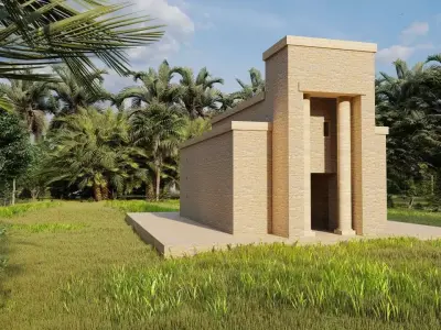 Zigurat ancient pyramid-Ziggurat Temple 3D model