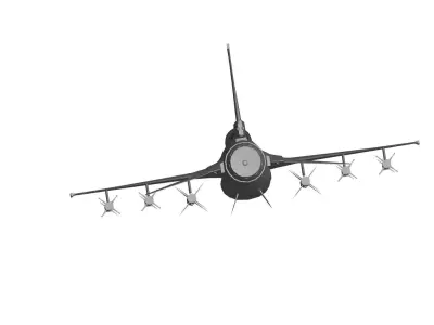 Lockheed Martin f-16 fighting falcon 3D model