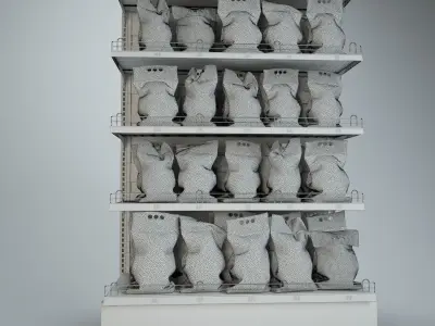 Mall Stand Set 03 3D model