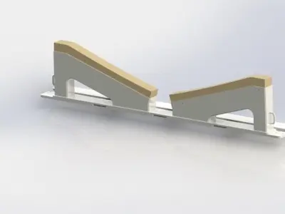 Folding Retractable Boat Lift 3D model