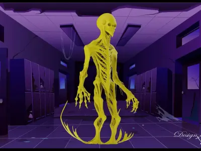 Alien Creeping Creature Resin 3D print model
