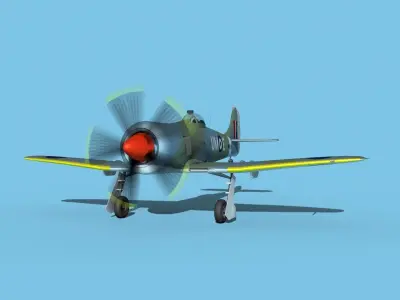 Hawker Tempest MKII V03 RAF 3D model