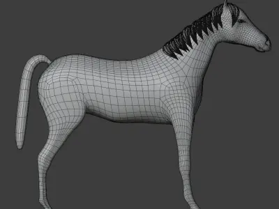 Horse 3D model Free low-poly 3D model