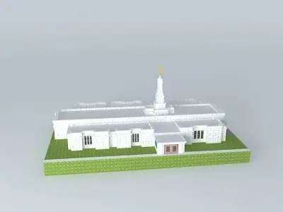 LDS Temple Palmyra New York Templo Mormon.77th operating temple Free 3D model