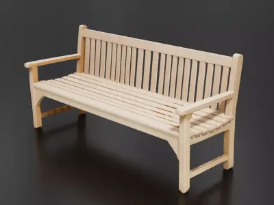 country garden bench 3D print model