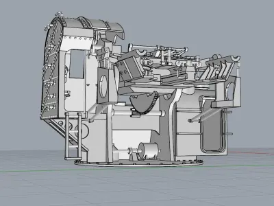type 89 40 calibre Anti-aircraft Guns 3D print model