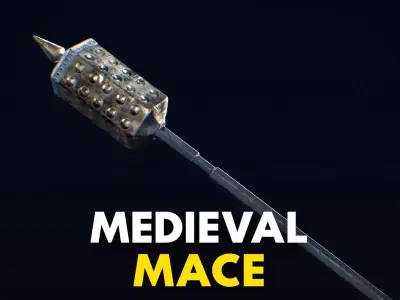 Medieval Weapon Mace -PBR- Game Ready Low-poly 3D model