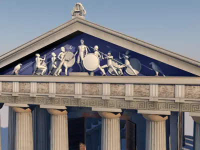 Greek doric temple 3D model