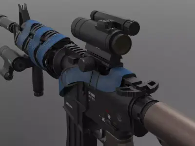 m16A3 FPS-TPS Low-poly 3D model