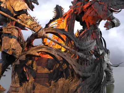 Ancient genma mountain 3 3D model