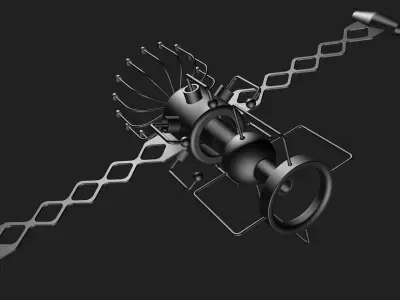 Alien satellite Sci Fi concept Free 3D model