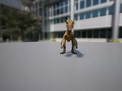 Troodon dinosaur Low-poly 3D model