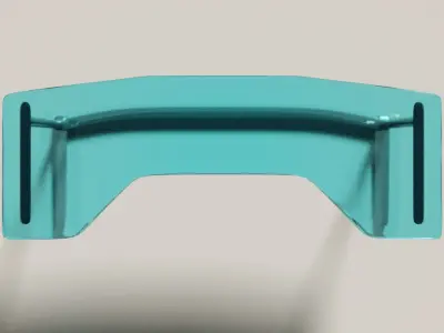 Glass Computer Desk Free low-poly 3D model