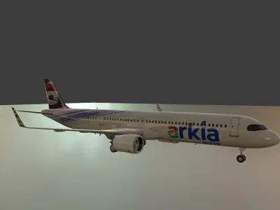 Arkia airlines airbus a321neo LR 3D Model  Low-poly 3D model