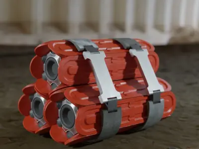 Timebomb SciFi Low-poly 3D model