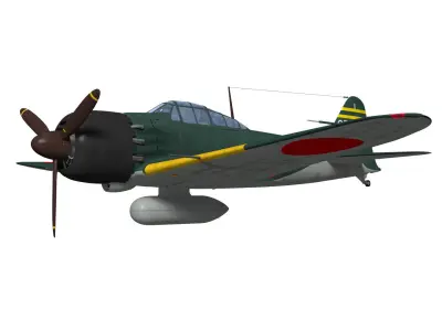 A6M5 Zero fighter Type 52  3D model