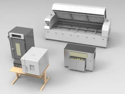 Collection of oven-type devices 3D model