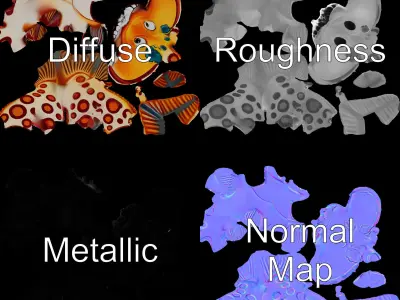 Cartoon Fish D Model Pack Low-poly 3D model