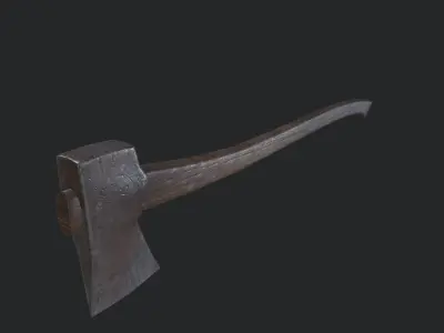  Ax with wooden handle Free low-poly 3D model
