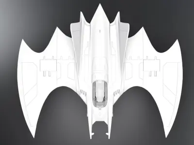 Batwing flash Scale Model 3D print model