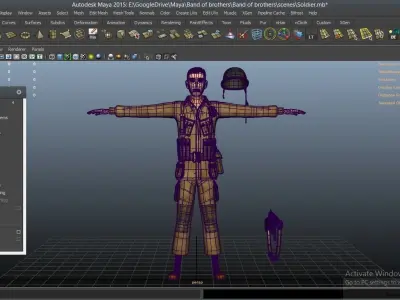 cartoon WW2 Character - Soldier 3D model