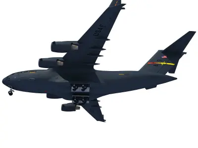 Military Globemaster C-17 Aircraft 3D model